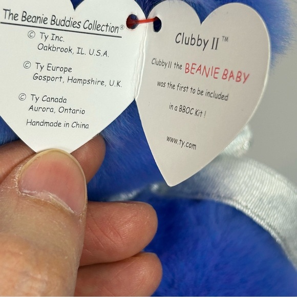 TY Beanie Buddies Collection Vintage Clubby 2 Bear 1999 (Large) - Picture 7 of 10